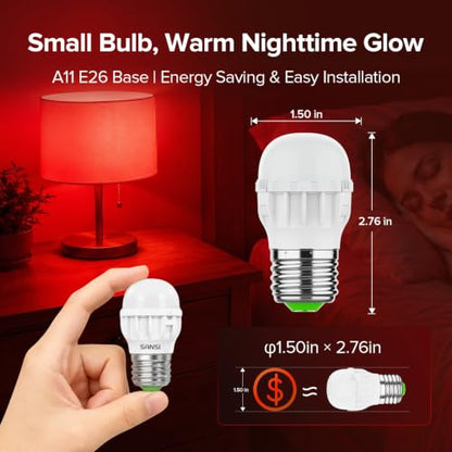 5W Red Light Bulb 3Pack
