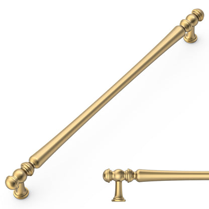 10 Pack Heavy Duty Solid Zinc Alloy Champagne Bronze Cabinet Pulls (Champagne Bronze / 10"/254MM Hole Center)
