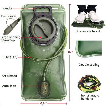 Hydration Bladder (2L-Water Bladder-Military Green)