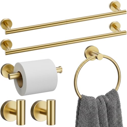 Brushed Gold Bathroom Accessories Set