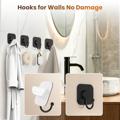 4 Pack Heavy Duty Adhesive Hooks
