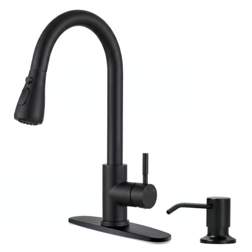 Kitchen Faucet with Pull Down Sprayer (Matte Black-05)