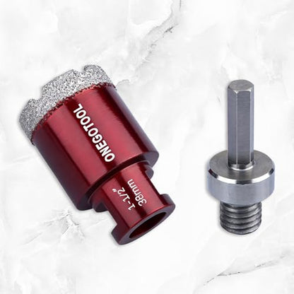 2pcs 1 4 Inch（6mm） Diamond Hole Saw Tile Masonry Core Drill bits for Porcelain Ceramic Concrete Granite Marble 5