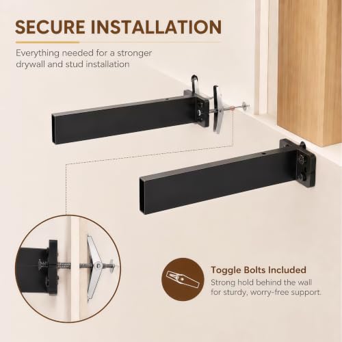 Floating Shelf Bracket for Hollow Fireplace Mantel