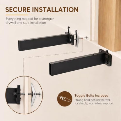 Floating Shelf Bracket for Hollow Fireplace Mantel