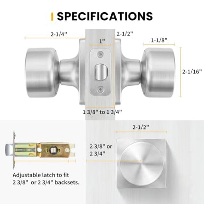 Brushed Nickel Closet Door Knobs (Brushed Nickel)