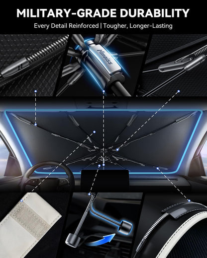 2026 Windshield Sun Shade Umbrella [Vinyl Coating Heat Shield]