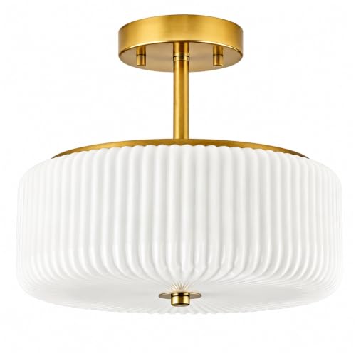 Milk Glass Ceiling Light