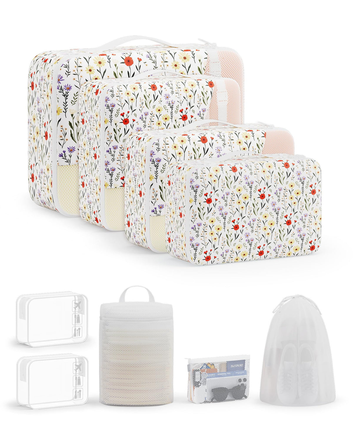 Packing Cubes for Travel (02 Flower)