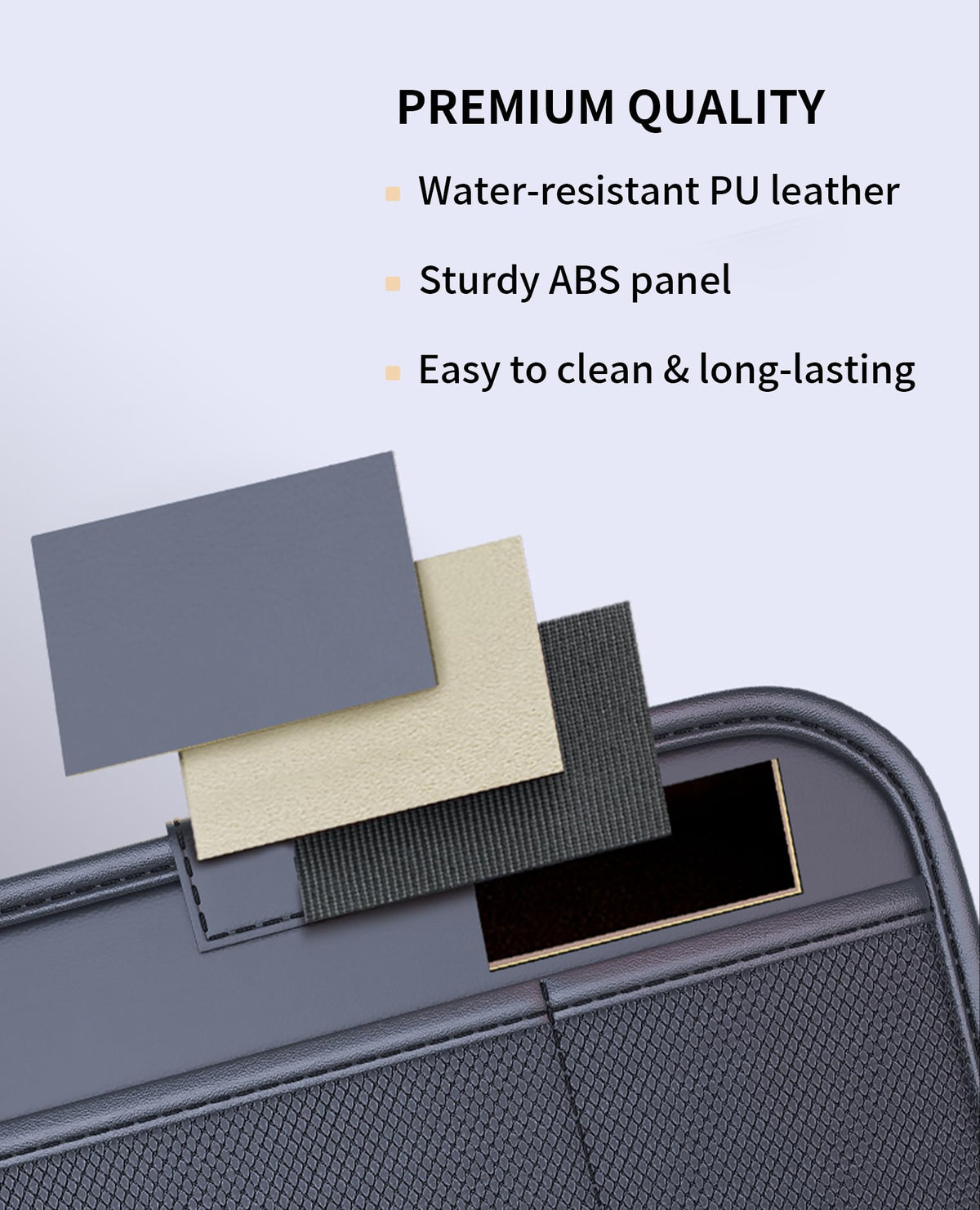 Backseat Car Organizer with Foldable Tray & Tablet Holder (black)