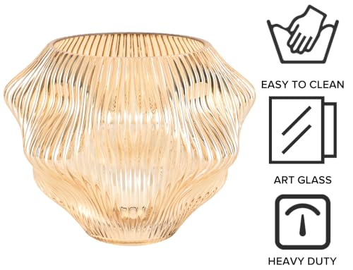 Spiral Stripes Glass Lamp Shade Small Art Blown Pendant Light Shades