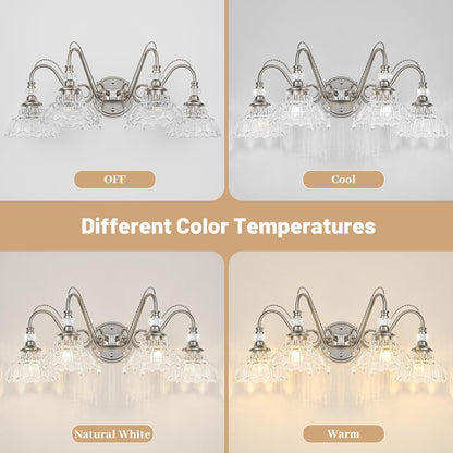 Brushed Nickel Bathroom Vanity Light (Nickel / 4-Light)