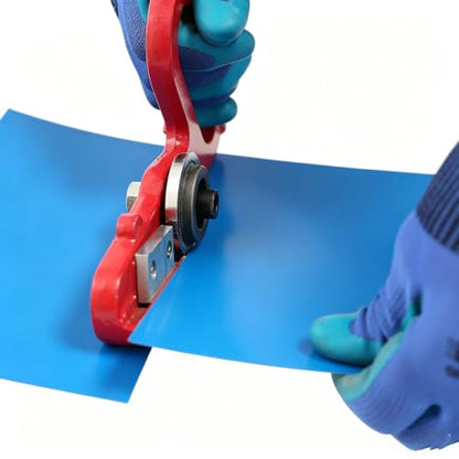 Manual Sheet Metal Cutter Hand Pull Tin Snips Portable Roof Cutting Tools Rotary Metal Plate Shears Double Wheels Scissors Handheld Straight Cut Nibbler Panel Slitter