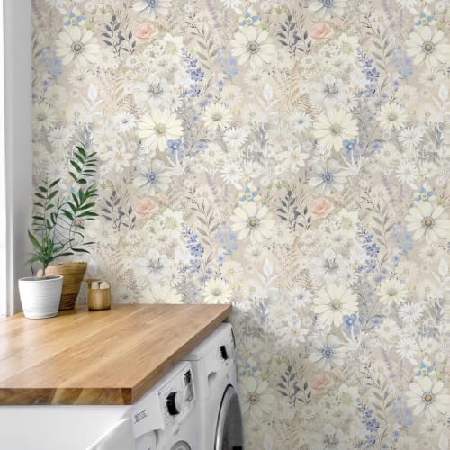 Boho Floral Peel and Stick Wallpaper Vintage Botanical Contact Paper