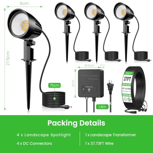 All-in-One LED Low Voltage Landscape Lighting Kit 12W Pathway Lights