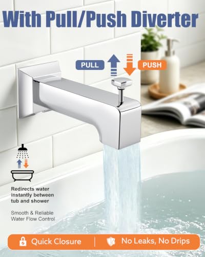 Tub Spout with Diverter (Chrome)