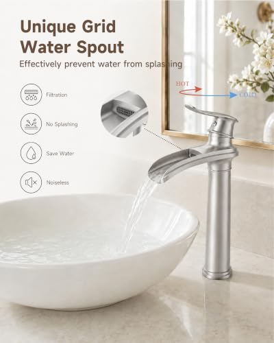 Bathroom Vessel Sink Faucet Waterfall Faucet
