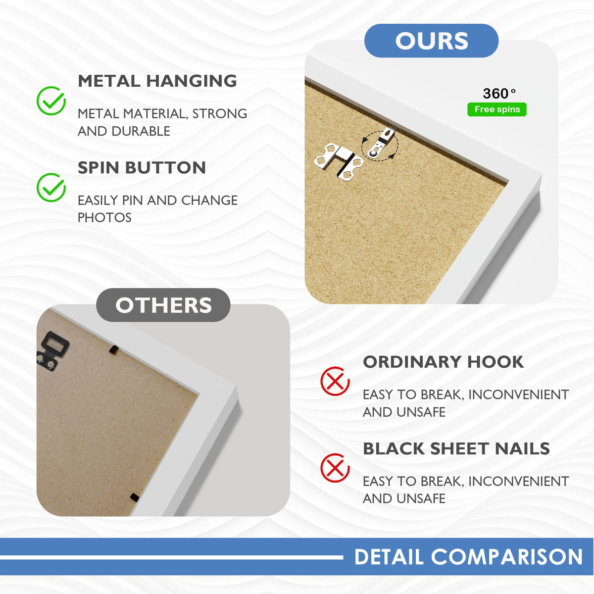 5x7 Picture Frame Set of 2 (White / 5x7)