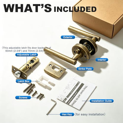 Privacy Door Handle with Lock (Vintage Bronze)