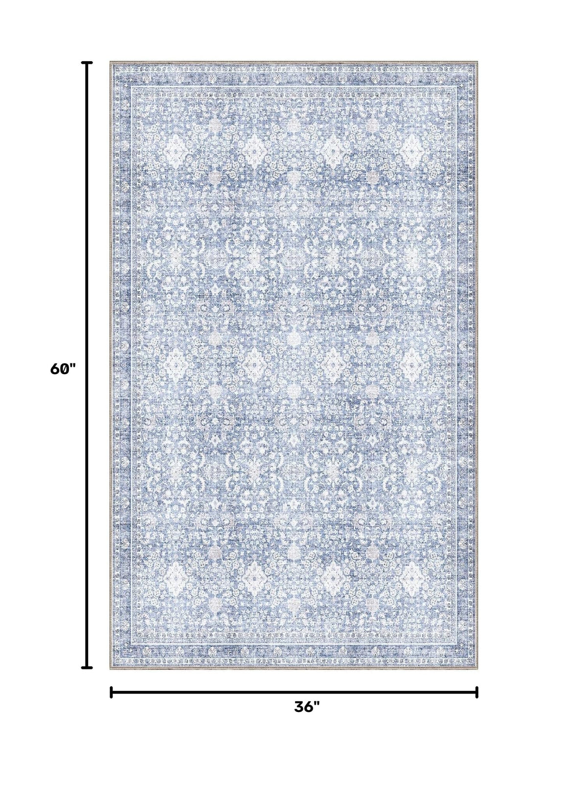 3x5 Area Rugs (Light Blue / 3' x 5' (Rectangular))