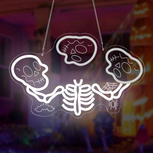 Juggling Skeleton Halloween Neon Sign Dimmable Animated LED Halloween Decor (Juggling Skeleton)