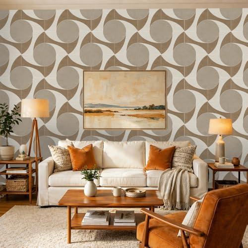 Peel and Stick Wallpaper (Beige03 / 17.7" x 236.2")