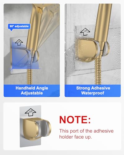 Rain Shower Head with 3 Modes Handheld Showerheads