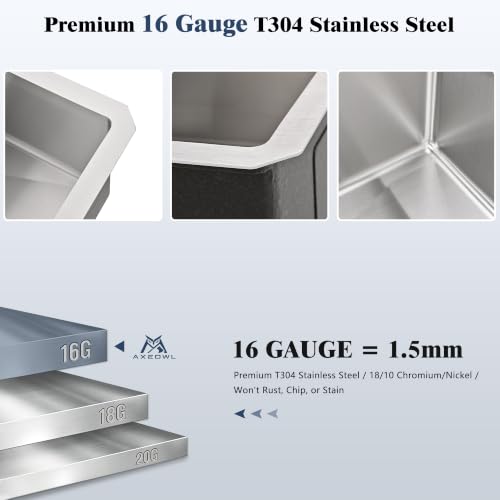 Workstation Undermount Kitchen Sink 16 Gauge Stainless Steel Ledge Single Bowl Sink with Bamboo Cutting Board Roll