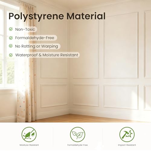 Pre Cut Peel & Stick Wall Molding Box Moulding Trim