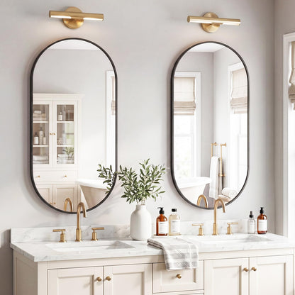 24" x 48" Oval Bathroom Mirror (Black / 24"L x 48"W / Oval)