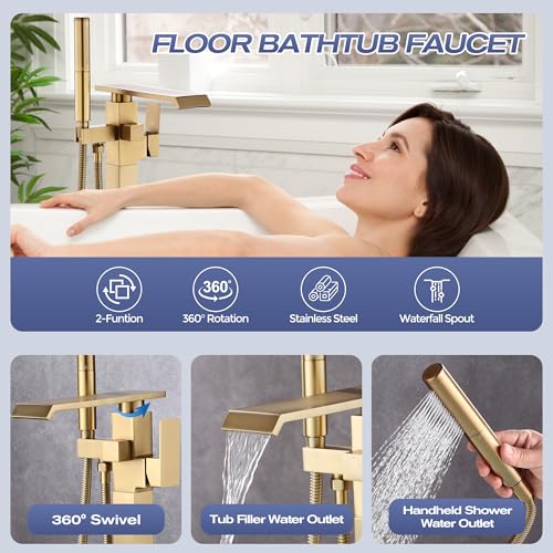 Waterfall Free Standing Tub Faucet