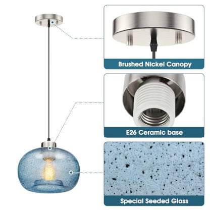 Glass Pendant Lights Kitchen Island Modern