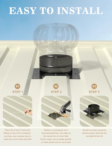 Roof Whirlybird Turbine Vent Adapter