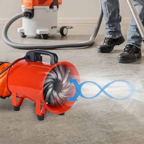8 Inch Industrial Portable Air Blower Ventilator with Hose