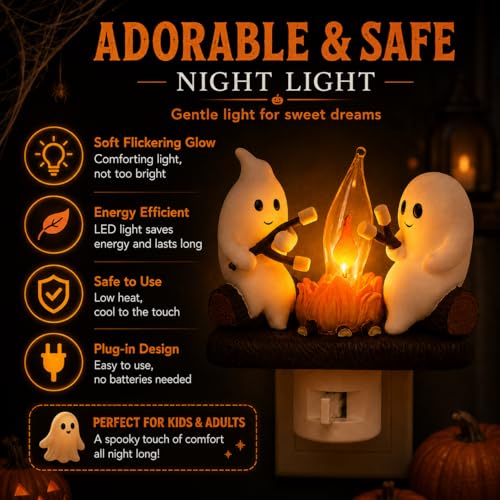 Cute Ghost Campfire Night Light