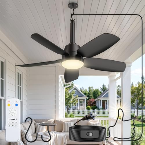 Outdoor Ceiling Fan with Light