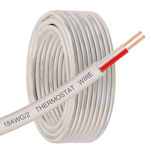 18 2 Thermostat Wire 50FT (white-18/2 / 50FT)