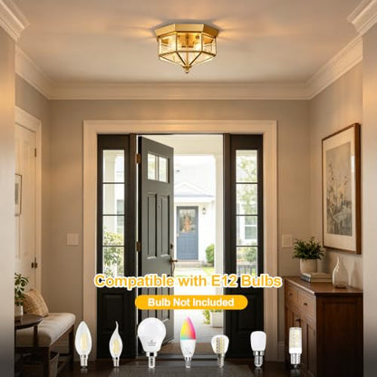 Farmhouse Style Square Flush Mount Ceiling Light