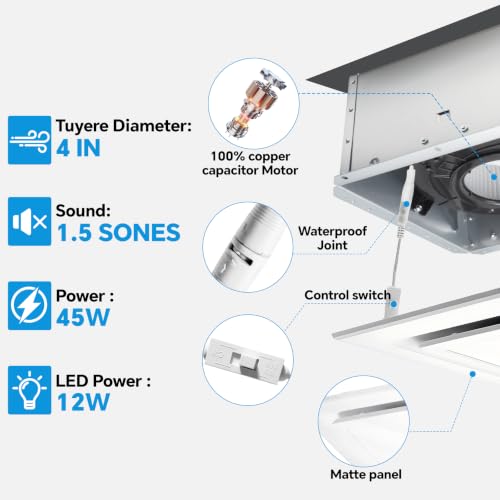 Bathroom Exhaust Fan with Light