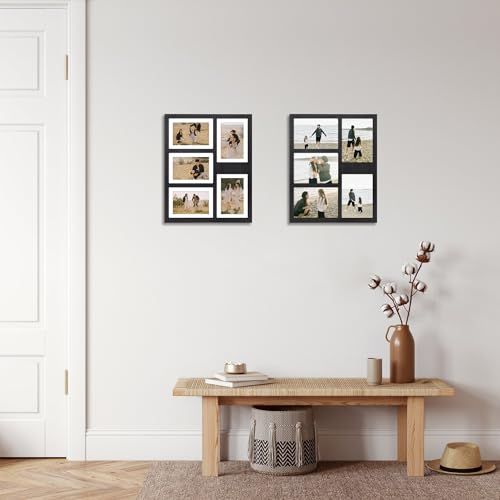 4x6 or 5x7 Picture Frames (Rustic Black / 13x16in (1Pack))