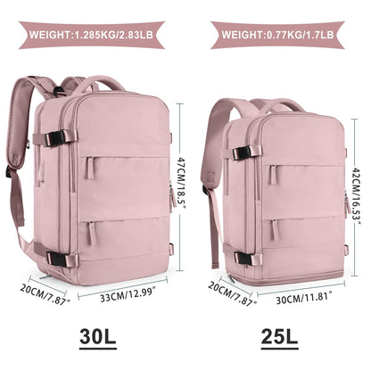 Travel Backpack For Women Men (Pink Purple / 25 liters)