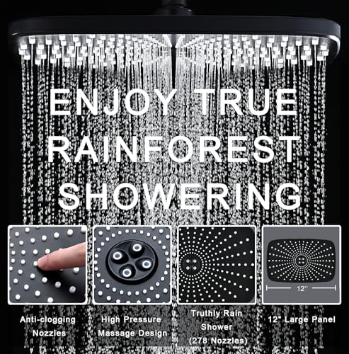 Rain Shower Head with Handheld Showerhead