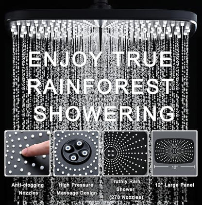 Rain Shower Head with Handheld Showerhead