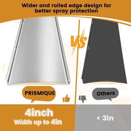4" Extra Wide Door Rain Drip Guard (Silver / 40"L)