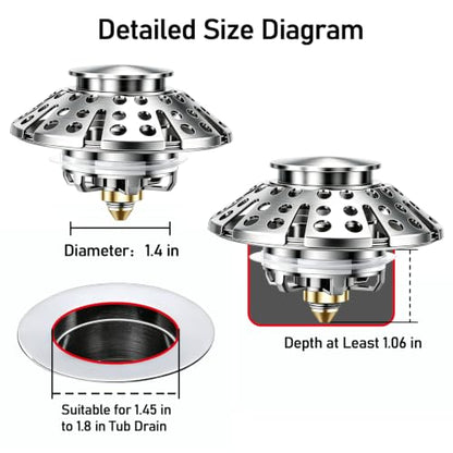 Bathtub Drain Stopper (Brushed Nickel)