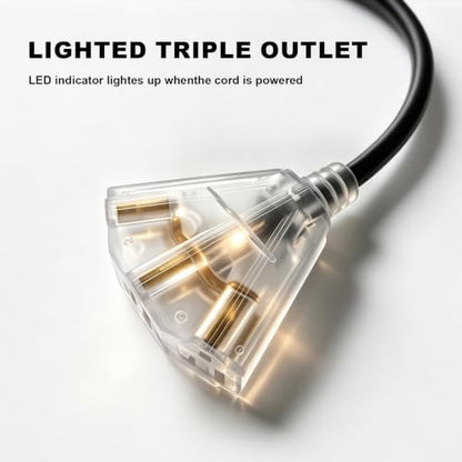 12 Gauge Outdoor Extension Cord 3 Outlet