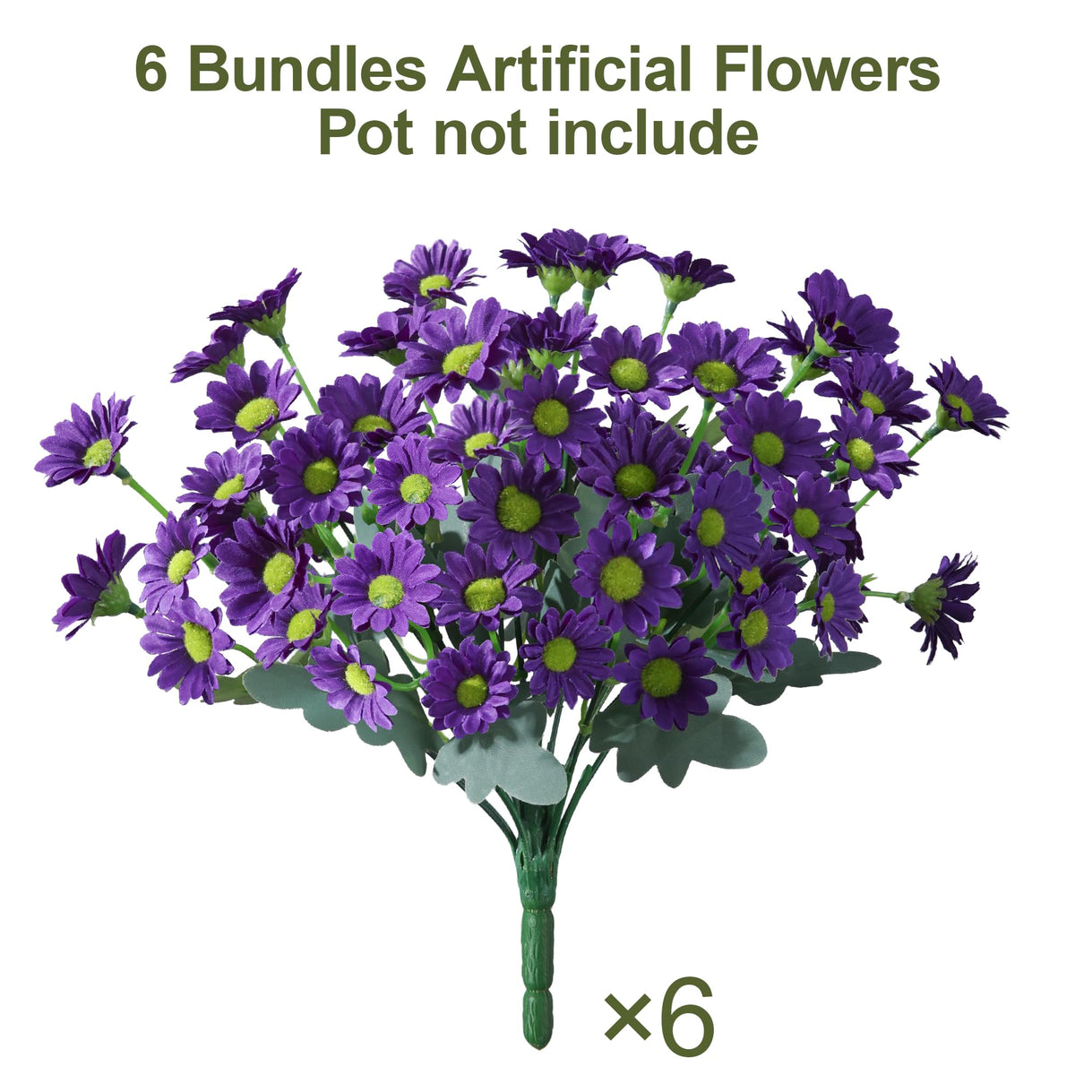 Artificial Mums for Outdoors Fall Decor (Purple / 10.6 inch)