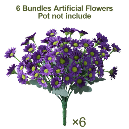 Artificial Mums for Outdoors Fall Decor (Purple / 10.6 inch)
