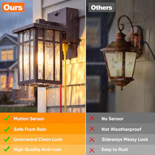 GFCI Motion Sensor Outdoor Wall Lights