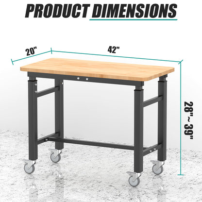 Workbench with Wheels (42“ x 20”)